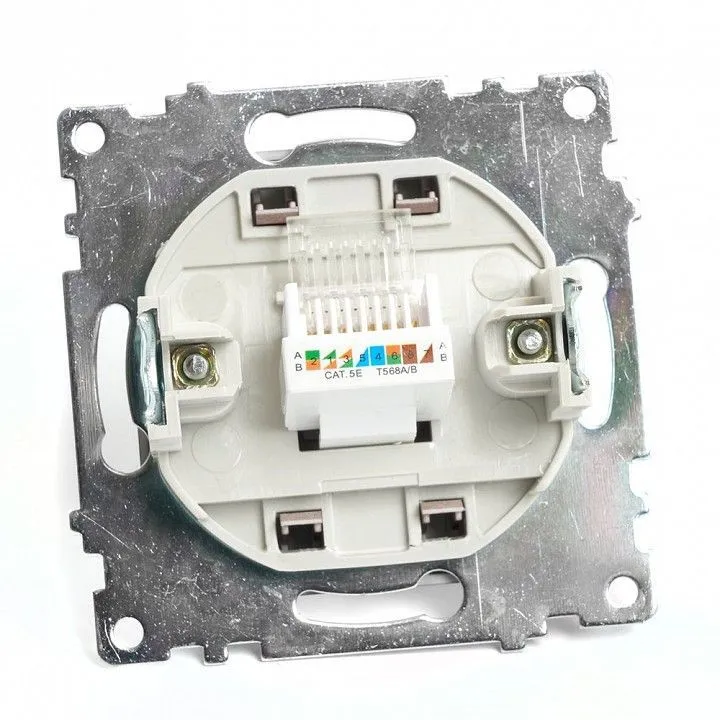Розетка Ethernet RJ-45 без рамки Stekker Катрин 49023