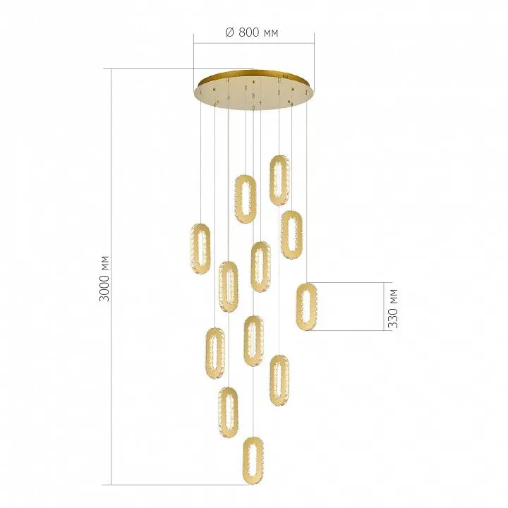 Подвесная люстра ST-Luce Allungo SL6506.203.12