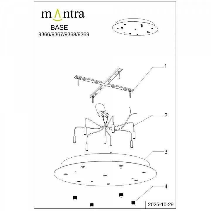 Подвесная люстра Mantra Arrecife 9366+9211 (8L)