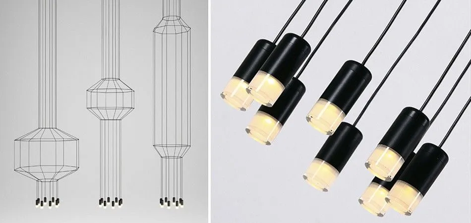 Подвесная люстра Imperiumloft Vibia Wireflow 40,1641