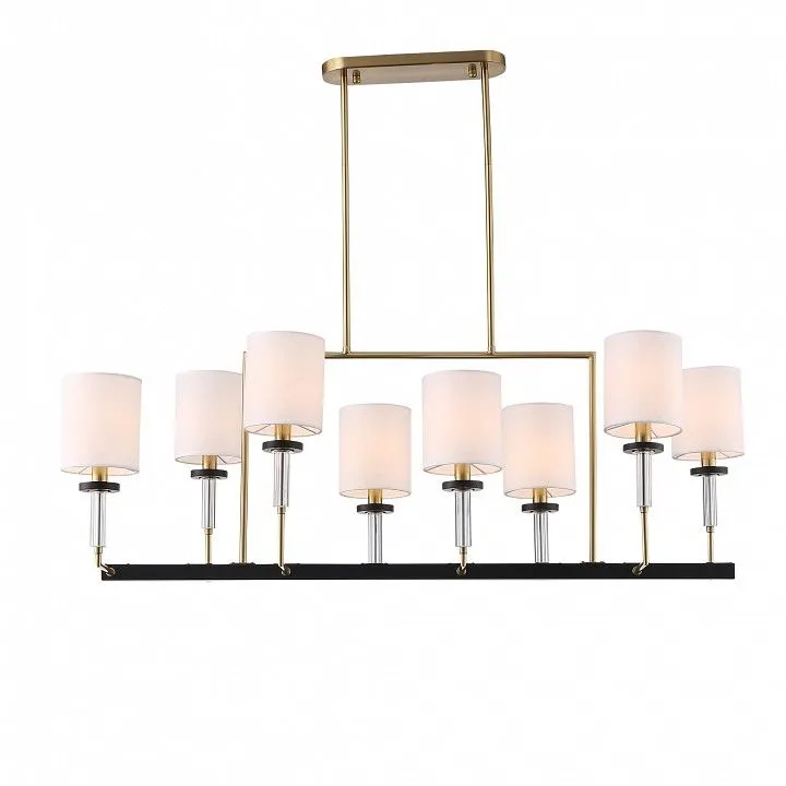 Люстра на штанге ST-Luce BLACK+BRASS SL1404.338.08