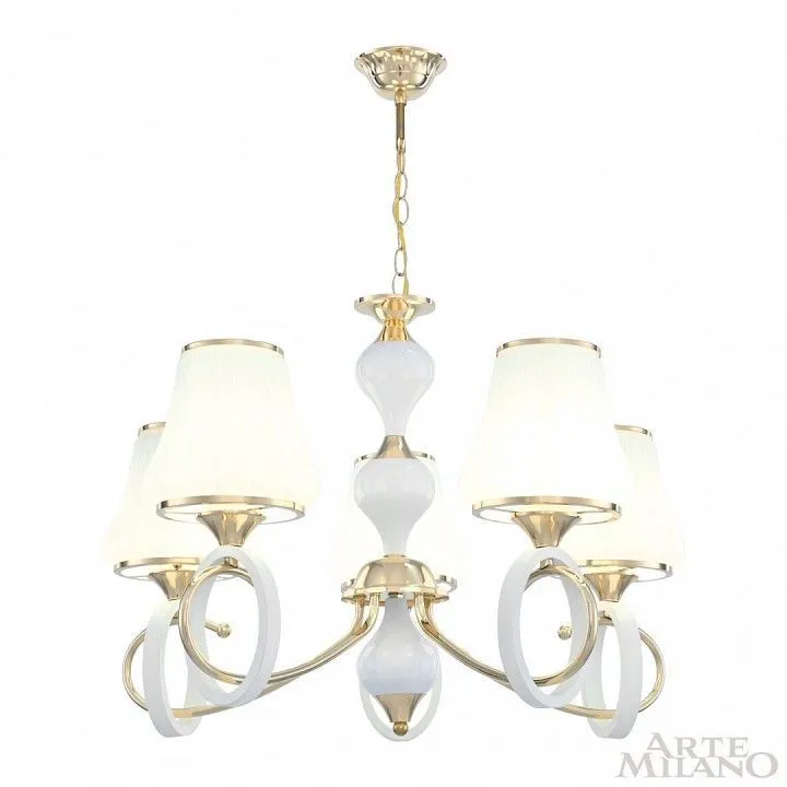Подвесная люстра Arte Milano Florentia-2387 302387/5 Wh/Gd