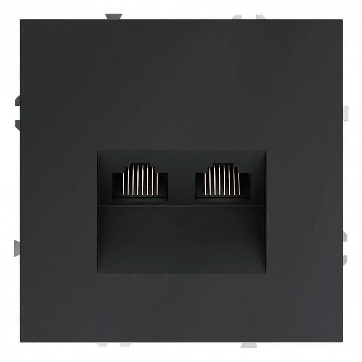 Розетка двойная Ethernet RJ-45 без рамки Voltum S70 VLS060207