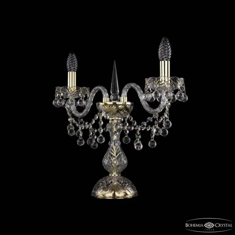 Настольная лампа декоративная Bohemia Ivele Crystal 1409 1409L/2/141-39 G