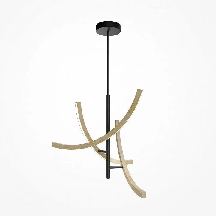 Люстра на штанге Maytoni Ваби MOD428PL-L27BK