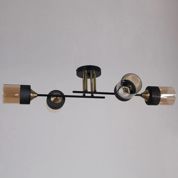Люстра на штанге Reluce  48460-0.3-04 BK+COPPER