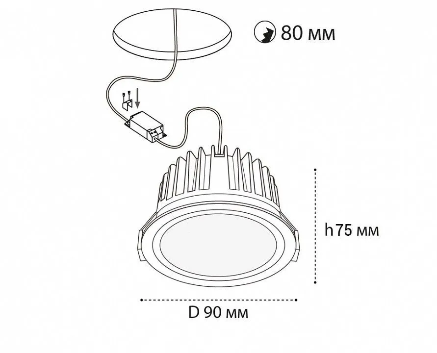 Встраиваемый светильник Italline IT08-8018 IT08-8018 white 3000K