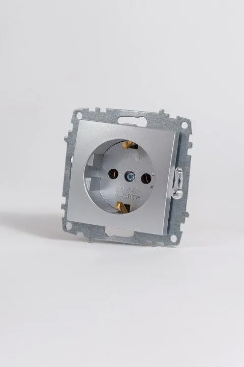 Розетка с заземлением, без рамки Elbi Eleсtriс Zena Vega 609-011000-217