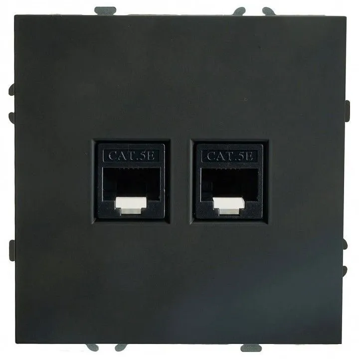 Розетка двойная Ethernet RJ-45 без рамки Stekker Эмили 49848