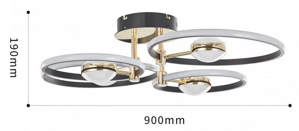Потолочная люстра Arte Milano Ferrara-76140 276140/4+4 BK/GD