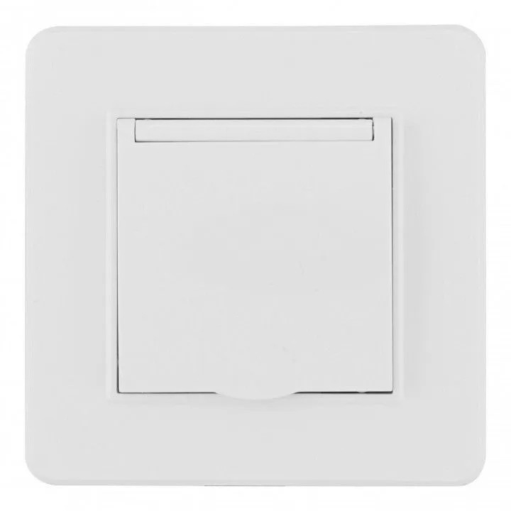 Розетка с заземлением и шторкой, с крышкой Arte Milano SET16-1 SET16-1-41-1 white