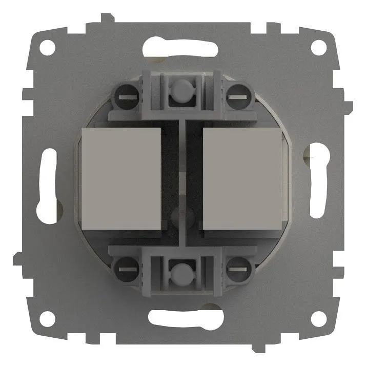 Розетка двойная Ethernet RJ-45 без рамки Elbi Eleсtriс Zena Vega 609-010300-248