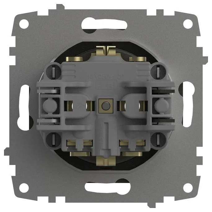 Розетка с заземлением, без рамки Elbi Eleсtriс Zena Vega 609-011100-217