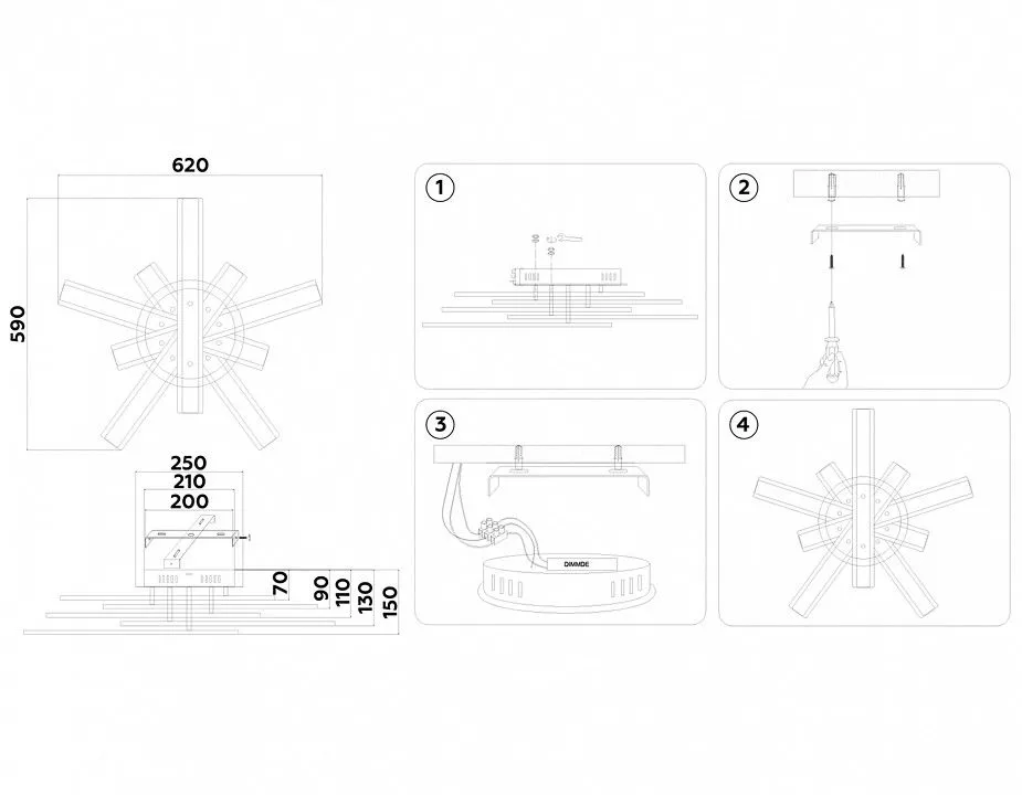 Потолочная люстра Ambrella Light FA FA8906