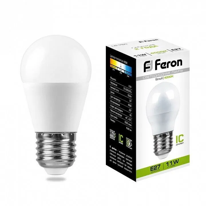 Лампа светодиодная Feron  E27 11Вт 4000K 25950