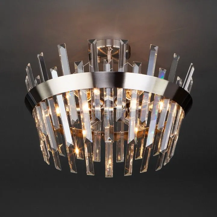 Светильник на штанге TK Lighting Steccato 10111/5 сатин-никель/прозрачный хрусталь Strotskis