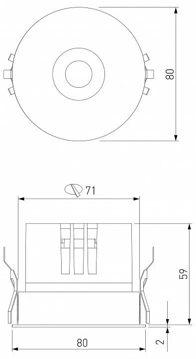 Встраиваемый светильник Elektrostandard Bliss a069408