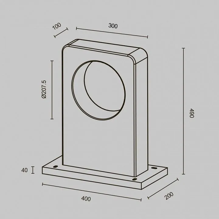 Наземный низкий светильник Maytoni Outdoor Бетон O469FL-L7CM3K