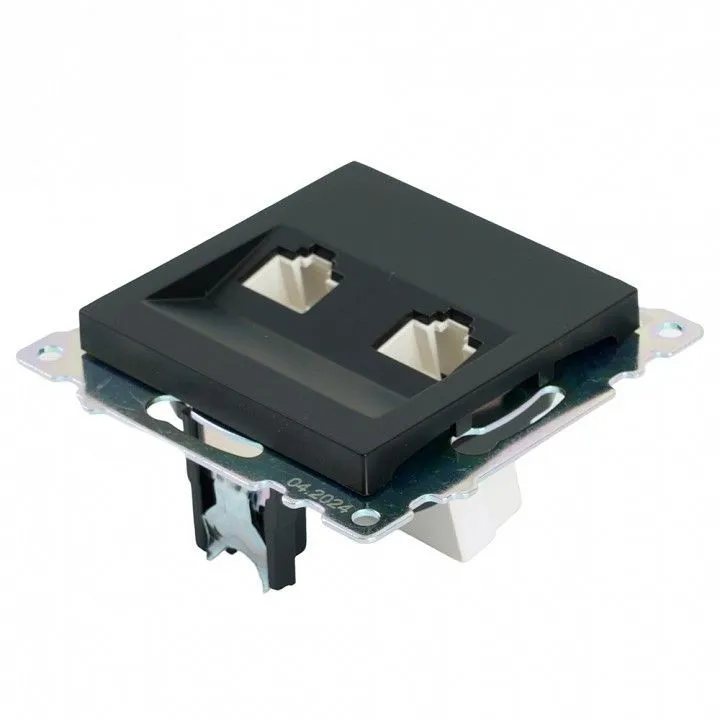 Розетка двойная Ethernet RJ-45 без рамки Stekker Катрин 50007
