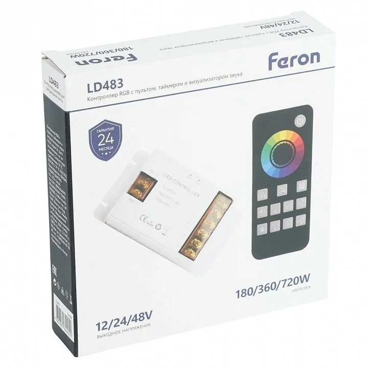 Контроллер-регулятор цвета RGB с пультом ДУ Feron LD483 52098