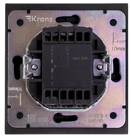 Переключатель проходной одноклавишный без рамки Kranz STRONG KR-78-0708-5