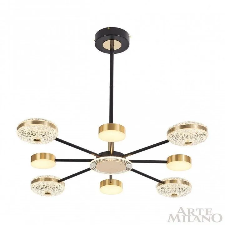 Люстра на штанге Arte Milano Ferrara-72069 272069/8 BK/GD