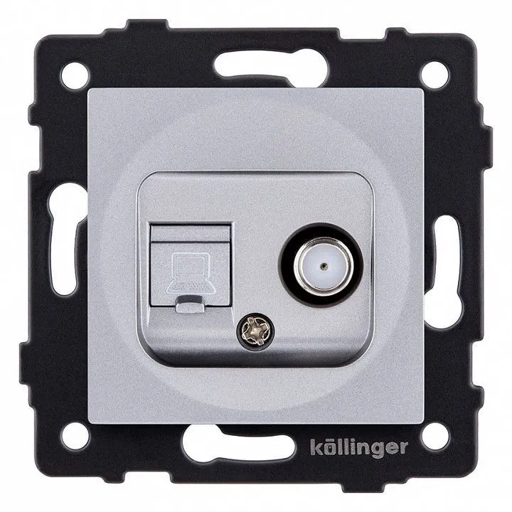 ТВ-розетка и SAT-розетка оконечная без рамки Kollinger  REA-022GY