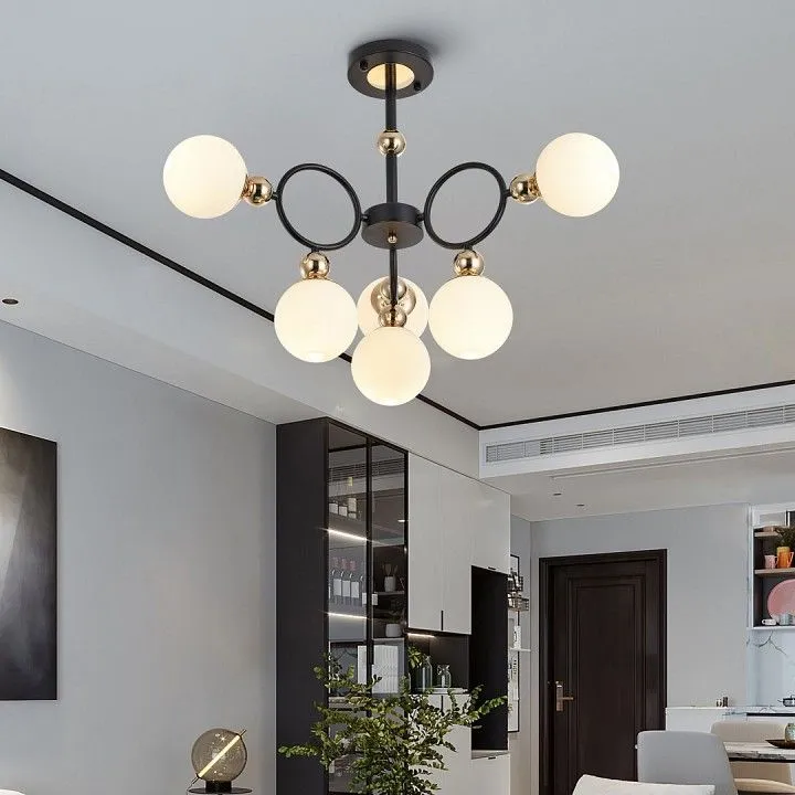 Люстра на штанге Arte Milano Neapolis-73808 274307/6 BK/GD
