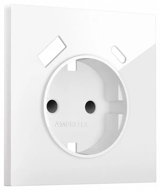 Накладка для розетки с заземлением и со шторками и 2хUSB type A и C Ambrella Volt SIGMA SP1100