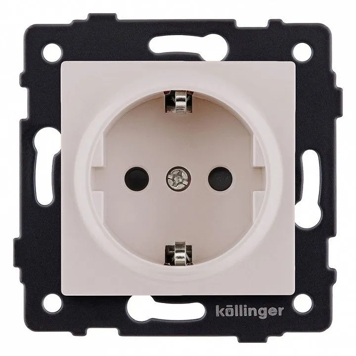 Розетка с заземлением, без рамки Kollinger  REA-002CM