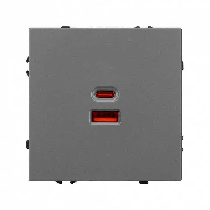 Розетка 2хUSB type A и C без рамки Arlight NOBE 054319(1)
