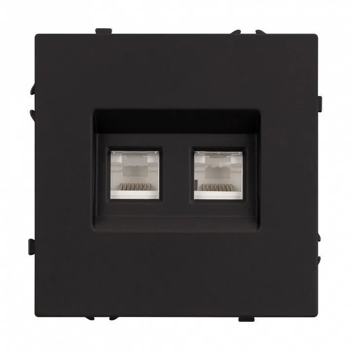Розетка двойная Ethernet RJ-45 без рамки Arlight NOBE 054313(1)