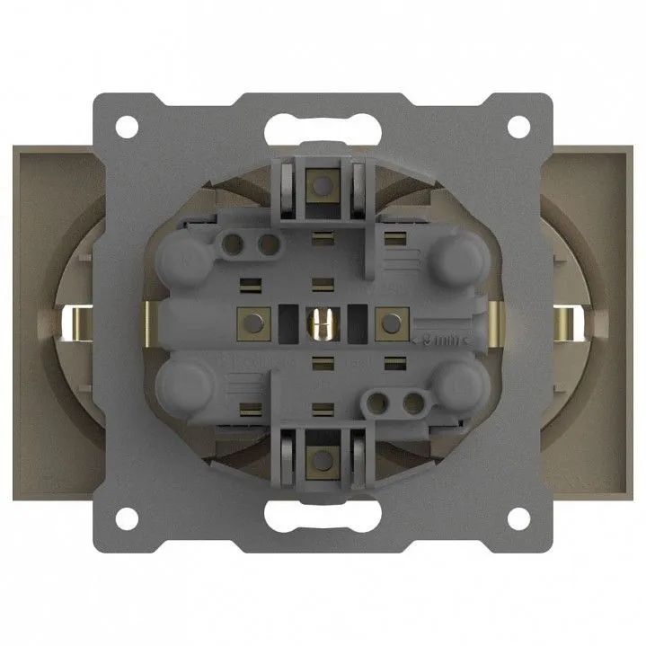 Розетка двойная с заземлением, без рамки Elbi Eleсtriс Zena Vega 609-012500-907