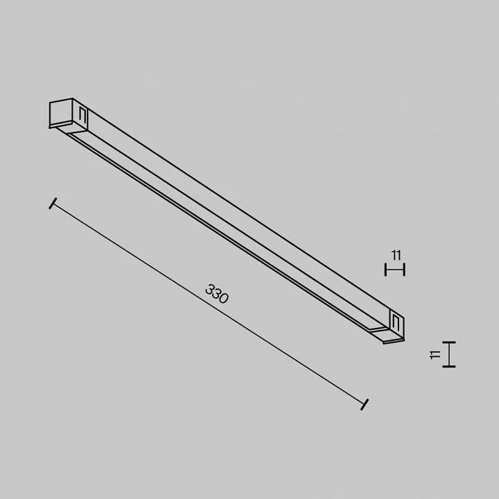 Накладной светильник Maytoni Technical Базис TR240-2-6W4K-B
