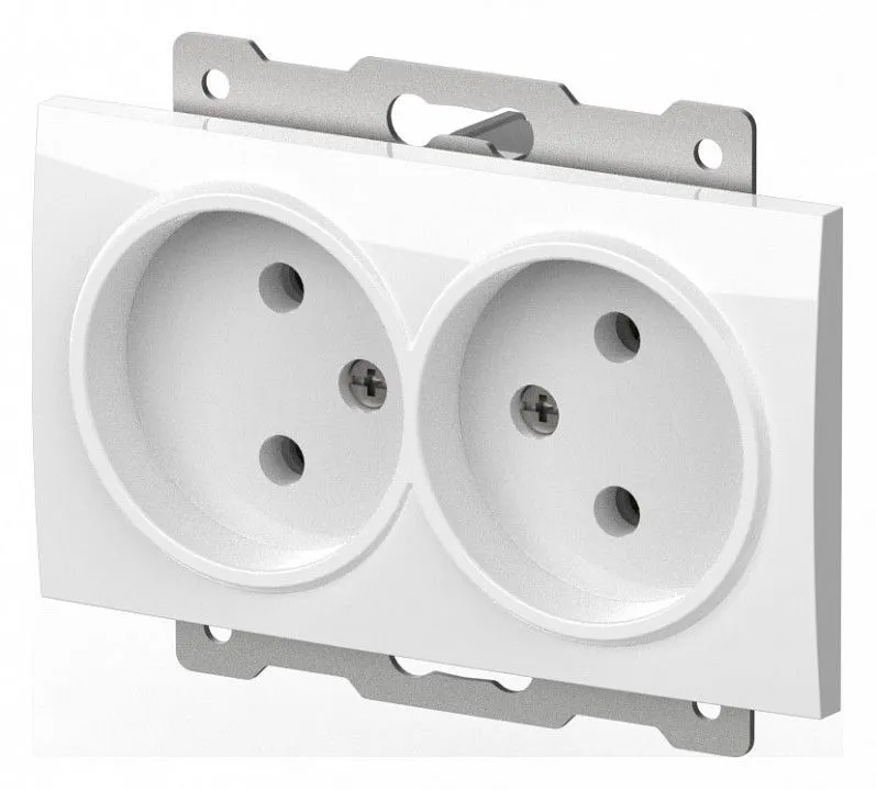 Розетка двойная без заземления, без рамки Elbi Eleсtriс Zena Vega 609-015600-908