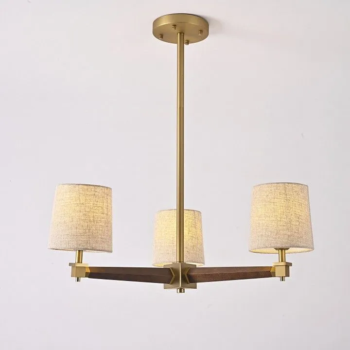 Люстра на штанге Imperiumloft Jorgenson Beige/Dark wood STAVRA01
