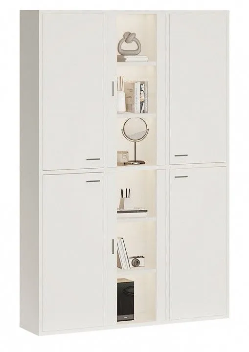 Шкаф-витрина Merdes Домино СУ(ш3в2)+4ФГ+2ФС БЕ белый Шкаф-витрина Merdes Домино СУ(ш3в2)+4ФГ+2ФС БЕ белый