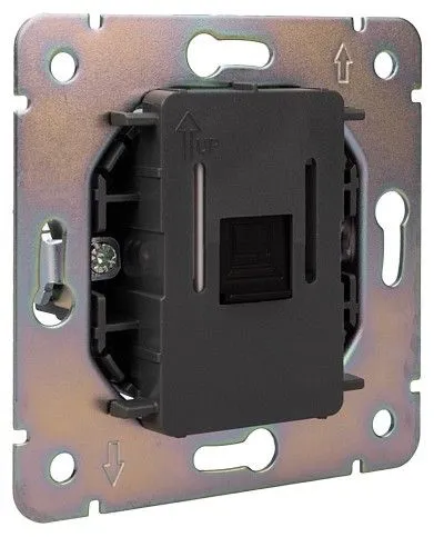 Розетка Ethernet RJ-45 и со шторками, без рамки Kranz ROUND KR-78-0724-3