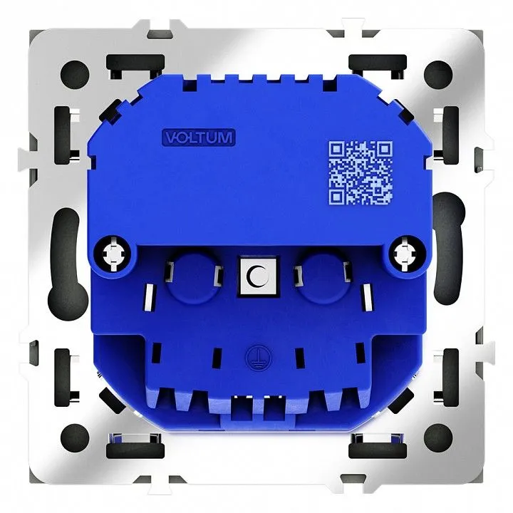 Розетка с заземлением и со шторкой и 2хUSB type A и C, без рамки Voltum S70 VLS040508