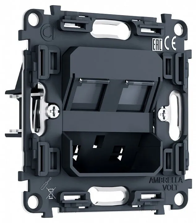 Механизм розетки телефонной RJ-11 со шторкам Ambrella Volt VM PR189