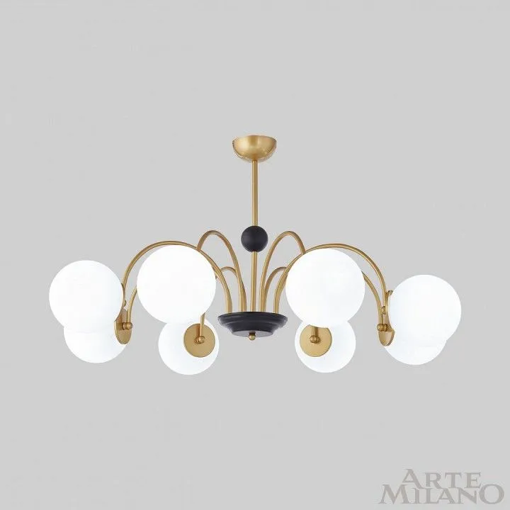 Люстра на штанге Arte Milano AM-Napoli 312066/D940/8 BS/BK