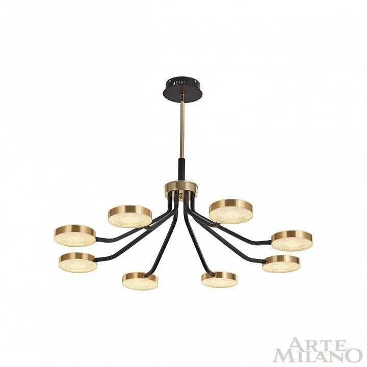 Люстра на штанге Arte Milano Ferrara-76079 276079/8 BK/GD
