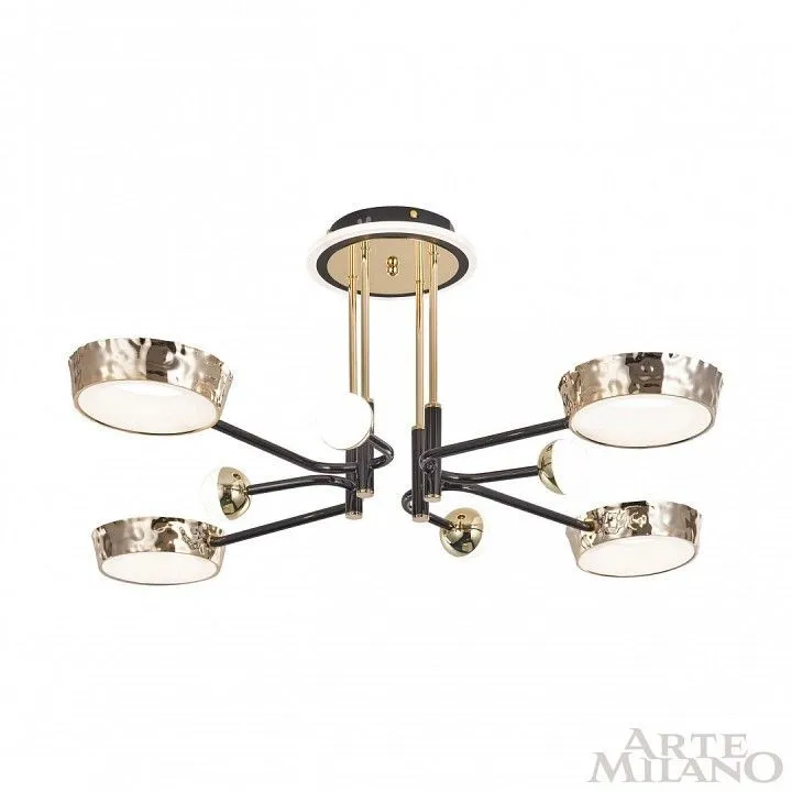 Потолочная люстра Arte Milano Ferrara-73210 273210/8 BK/GD