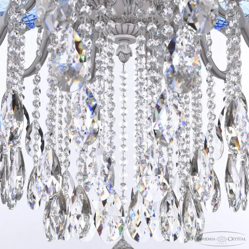 Подвесная люстра Bohemia Ivele Crystal AL7801 AL78101/16+8+8/300/3d B WMN P Aquamarine/M-1F