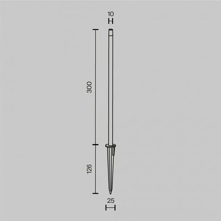 Наземный высокий светильник Maytoni Outdoor Копье O441FL-L1GF3K