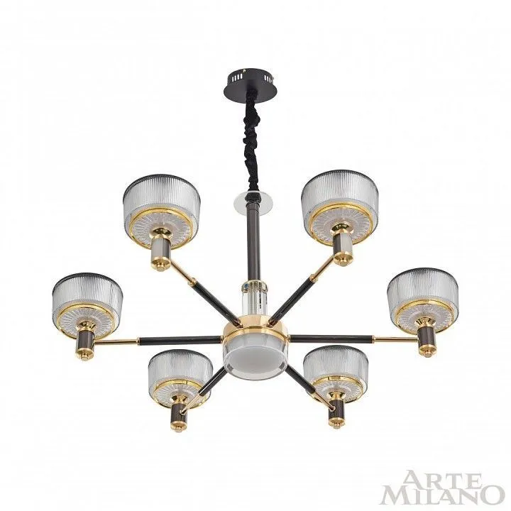 Подвесная люстра Arte Milano Neapolis-76210 276210/6 BK/GD