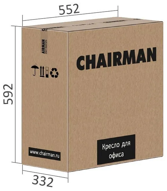 Кресло компьютерное Chairman 9801 Black