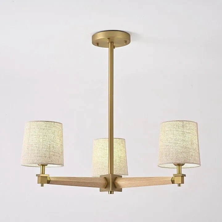 Люстра на штанге Imperiumloft Jorgenson Beige/Light wood STAVRA01