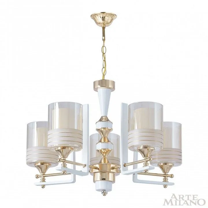 Подвесная люстра Arte Milano Florentia-6087 306087/5 Wh/Gd