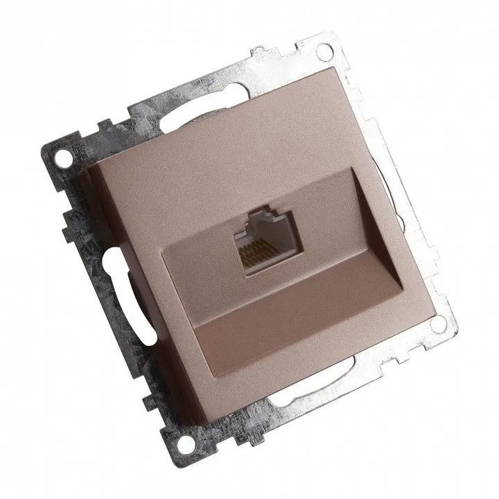 Розетка Ethernet RJ-45 без рамки Stekker Катрин 39599